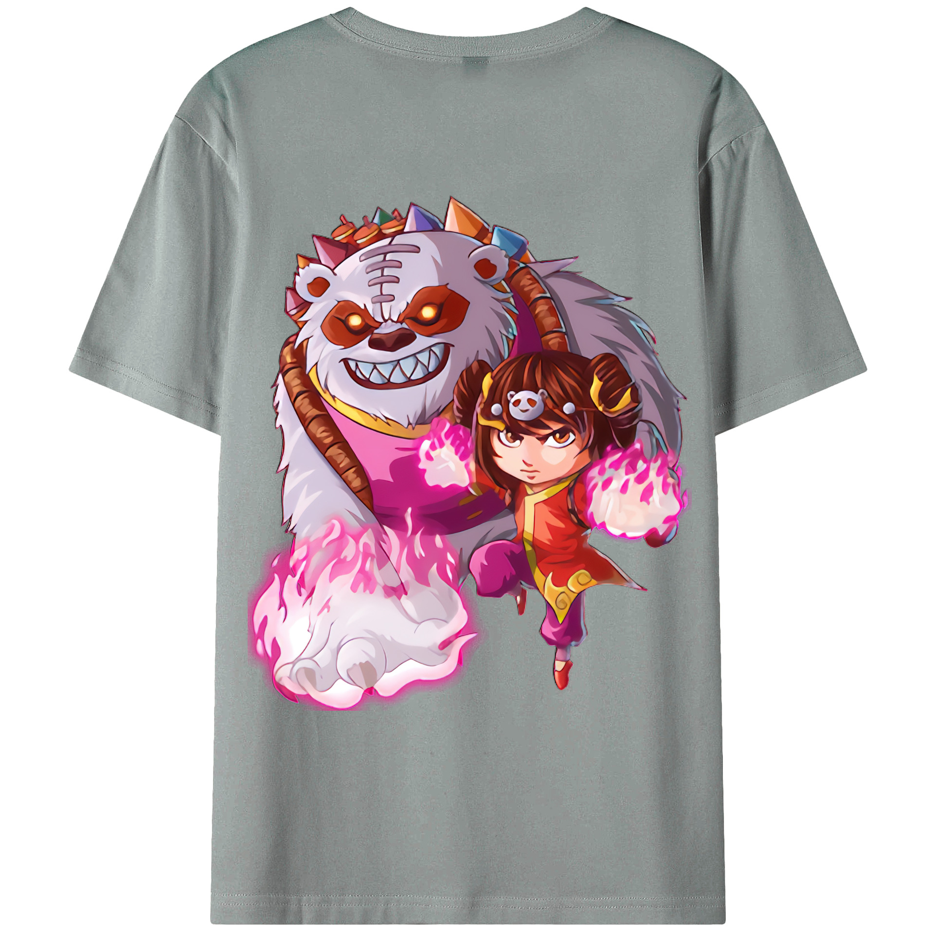 （画像用） リーグ・オブ・レジェンド League of Legends LOL 綿100％ メンズ半袖Tシャツ（バックプリント） 通気性